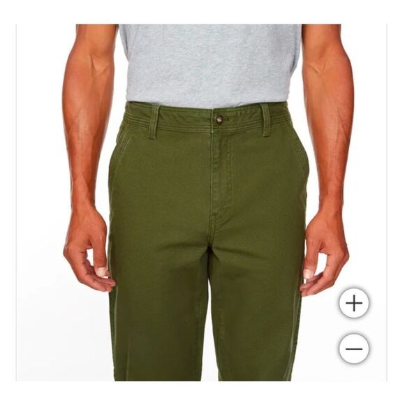 LEGENDARY OUTFITTERS Pants Men's Canvas 34X30 Green Straight Leg Stretch NWT - Picture 3 of 16